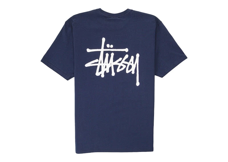 Stussy Basic T-shirt Navy - vue 2