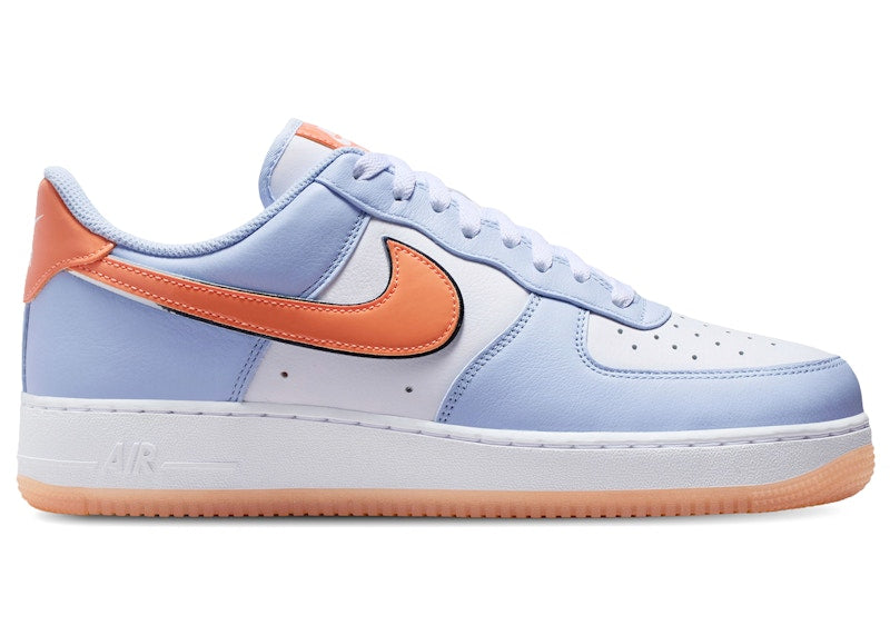 Nike Air Force 1 Low 07 Hydrogen Blue Orange Frost - Hydrogen Blue/White/Orange Frost/Metallic Silver - IR1980-407