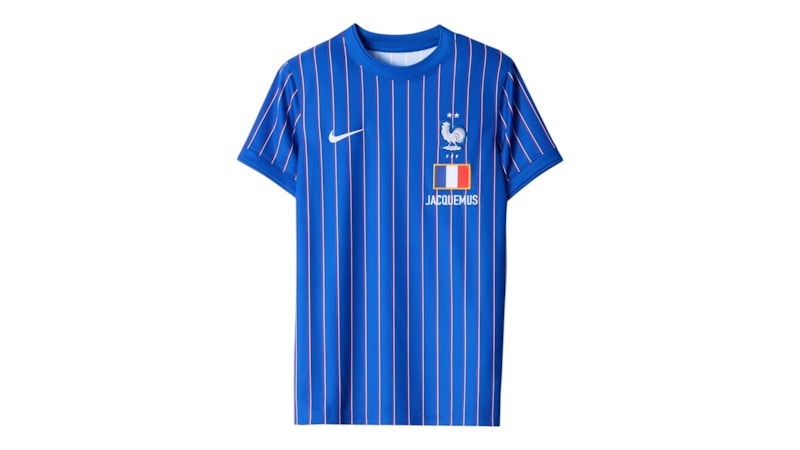 Nike X Jacquemus X France Women Pre Match Jersey Blue Stripe - nike-x-jacquemus-x-france-women-pre-match-jersey-blue-stripe