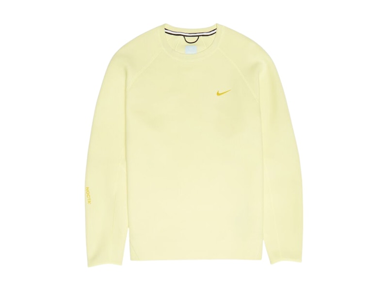 Nike x NOCTA NRG Tech Fleece Crewneck Sweatshirt Citron Tint/Vivid Sulfur