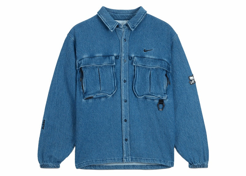 Nike X Nocta Opal Lily Pad Denim Shirt Blue Denim - FZ3260-486