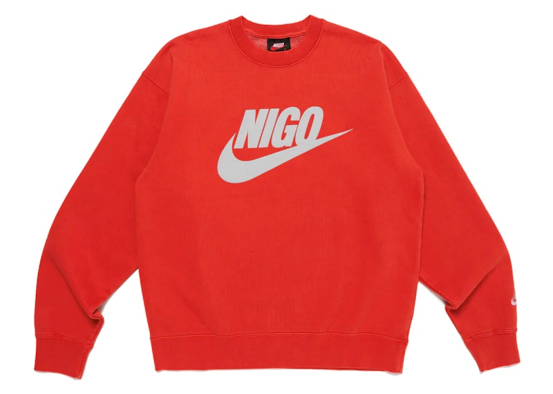 Nike x Nigo NRG Fleece Crew Sweatshirt Red