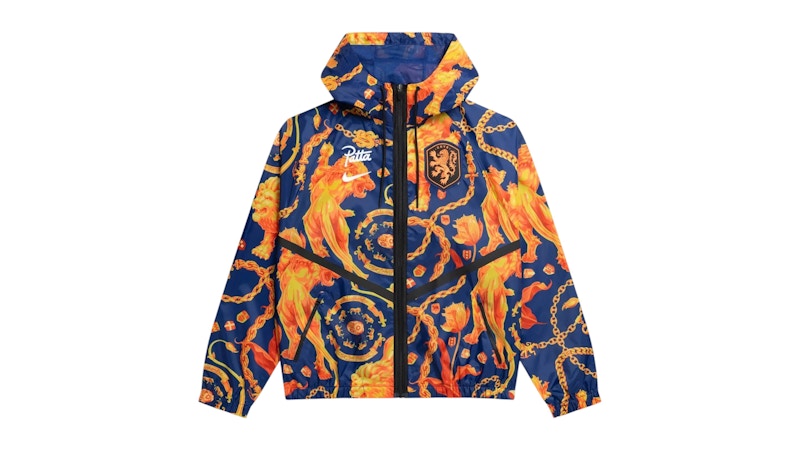 Nike X Patta Knvb Anthem Jacket Orange Navy - IH1617-455
