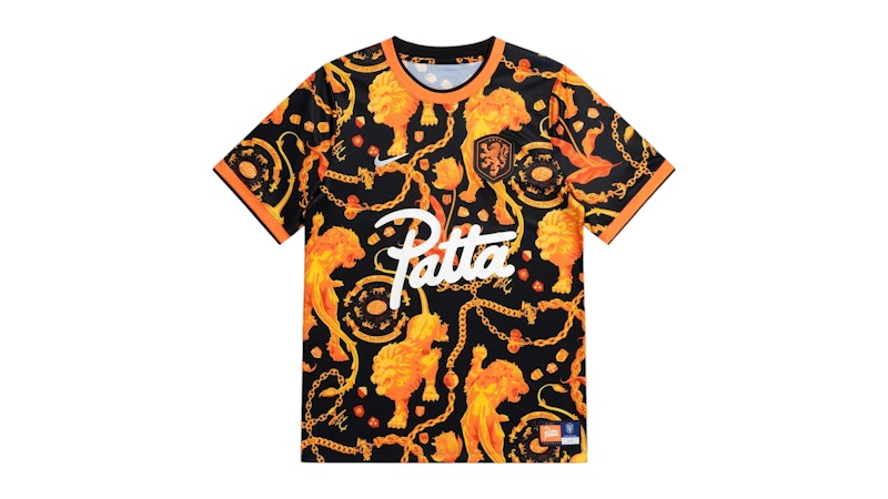 Nike X Patta Knvb Pre Match Jersey Orange - nike-x-patta-knvb-pre-match-jersey-orange