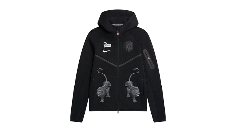 Nike X Patta Knvb Tech Fleece Zip Windrunner Hoodie Black - IM3206-010