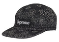 Supreme Bandana Jacquard Denim Camp Cap Black - supreme-bandana-jacquard-denim-camp-cap-black