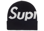 Supreme Big Logo Beanie Fw25 Black - supreme-big-logo-beanie-fw25-black