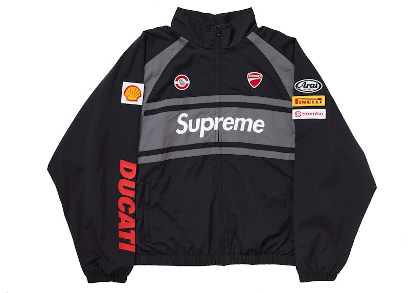 Supreme Ducati Track Jacket Black - supreme-ducati-track-jacket-black