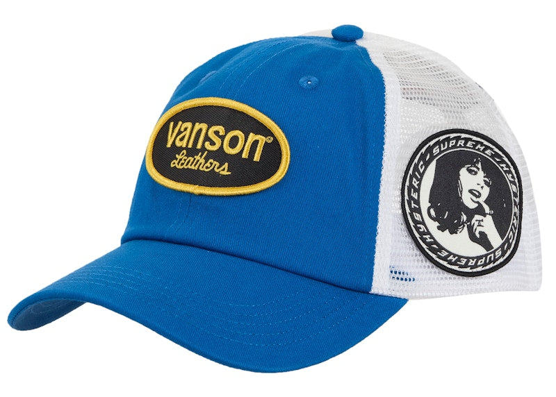 Supreme Hysteric Glamour Vanson Leather Mesh Back 6 Panel Royal - supreme-hysteric-glamour-vanson-leather-mesh-back-6-panel-royal