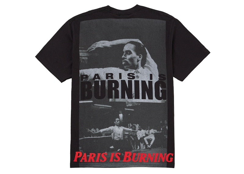Supreme Paris Is Burning Tee Black - supreme-paris-is-burning-tee-black