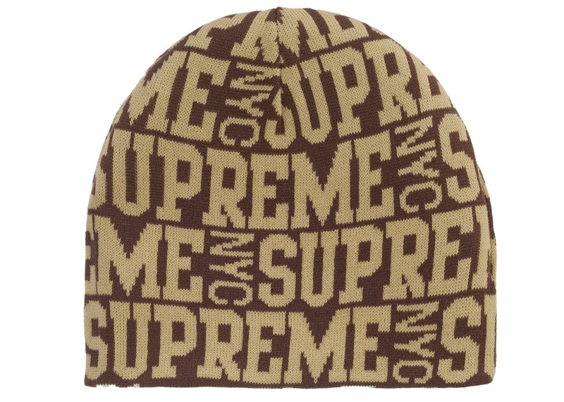 Supreme Reversible Camo Beanie Brown - supreme-reversible-camo-beanie-brown