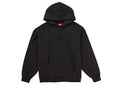 Supreme Satin Applique Hooded Sweatshirt Fw24 Black - supreme-satin-applique-hooded-sweatshirt-fw24-black