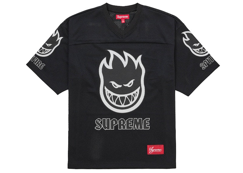 Supreme Spitfire Football Jersey Black - supreme-spitfire-football-jersey-black