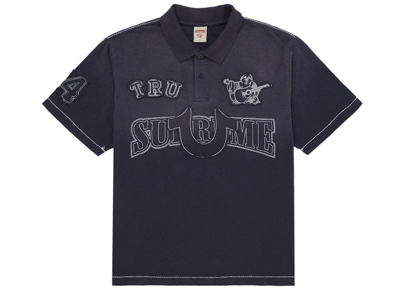 Supreme True Religion Applique Polo Navy - supreme-true-religion-applique-polo-navy