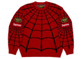 Supreme Vanson Leathers Spider Man Sweater Red - supreme-vanson-leathers-spider-man-sweater-red