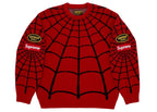 Supreme Vanson Leathers Spider Man Sweater Red - supreme-vanson-leathers-spider-man-sweater-red