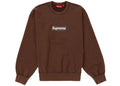 Supreme Washed Box Logo Crewneck Brown - supreme-washed-box-logo-crewneck-brown