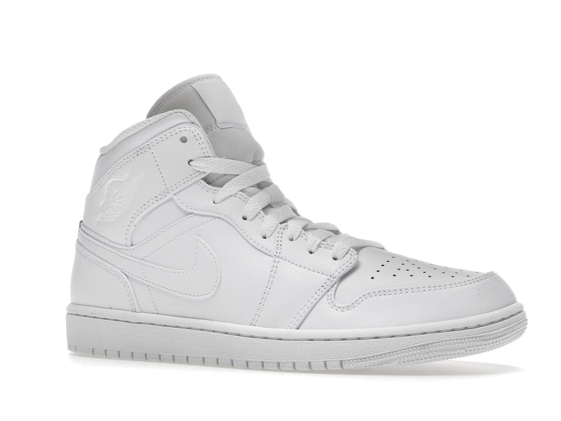 Air Jordan 1 Mid Triple White (2022), vista a 360 gradi 4 di 36