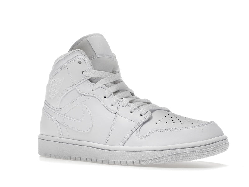 Air Jordan 1 Mid Triple White (2022), vista a 360 gradi 5 di 36