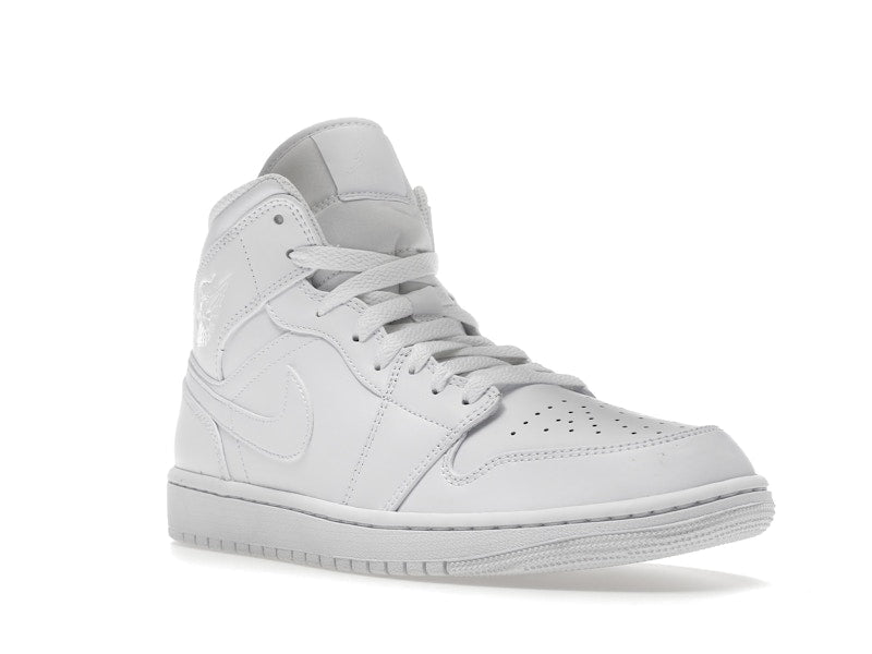 Air Jordan 1 Mid Triple White (2022), vista a 360 gradi 6 di 36