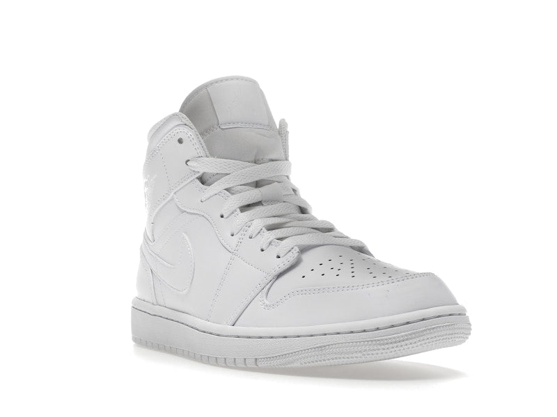 Air Jordan 1 Mid Triple White (2022), vista a 360 gradi 7 di 36