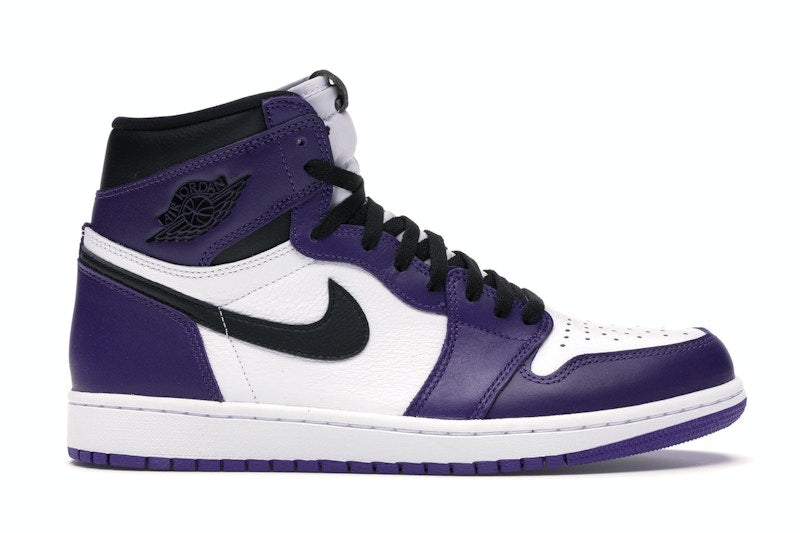 Air Jordan 1 Retro High Court Purple White, vista a 360 gradi 1 di 36