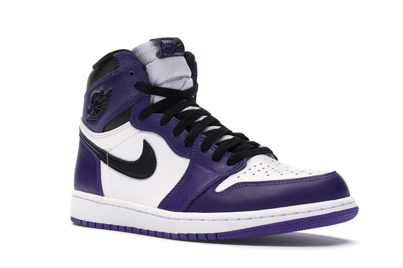 Air Jordan 1 Retro High Court Purple White, vista a 360 gradi 5 di 36