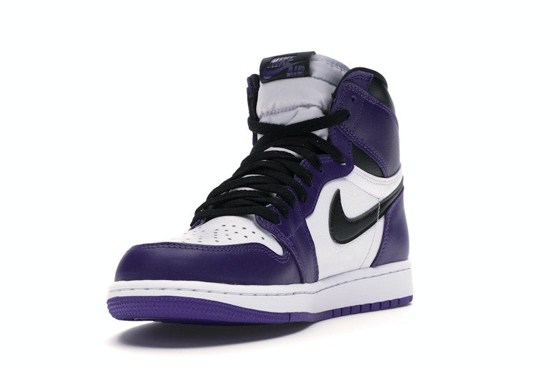 Air Jordan 1 Retro High Court Purple White, vista a 360 gradi 13 di 36
