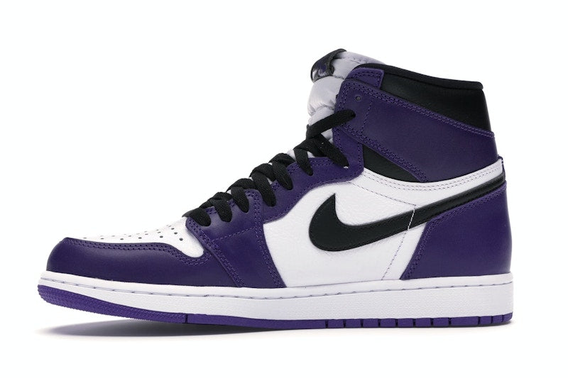 Air Jordan 1 Retro High Court Purple White, vista a 360 gradi 18 di 36