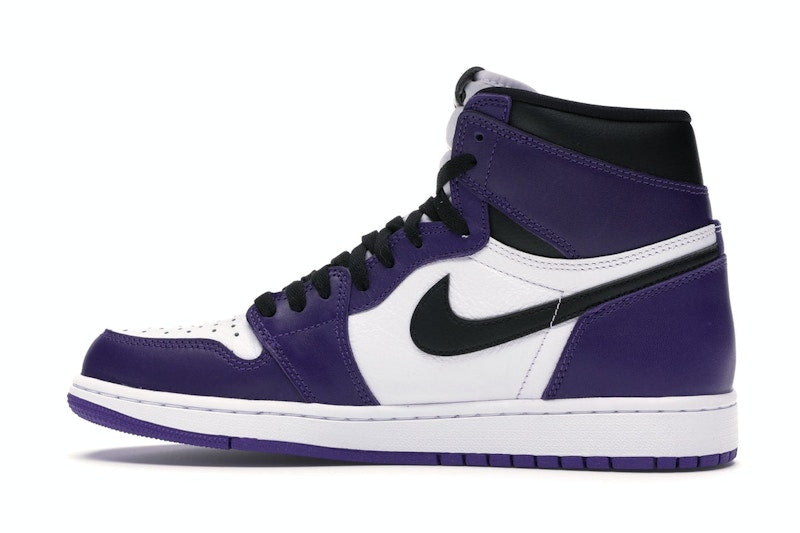 Air Jordan 1 Retro High Court Purple White, vista a 360 gradi 20 di 36