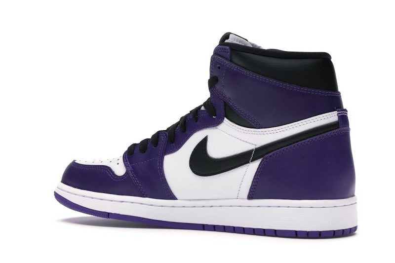 Air Jordan 1 Retro High Court Purple White, vista a 360 gradi 22 di 36