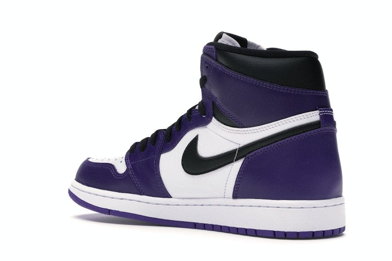 Air Jordan 1 Retro High Court Purple White, vista a 360 gradi 23 di 36