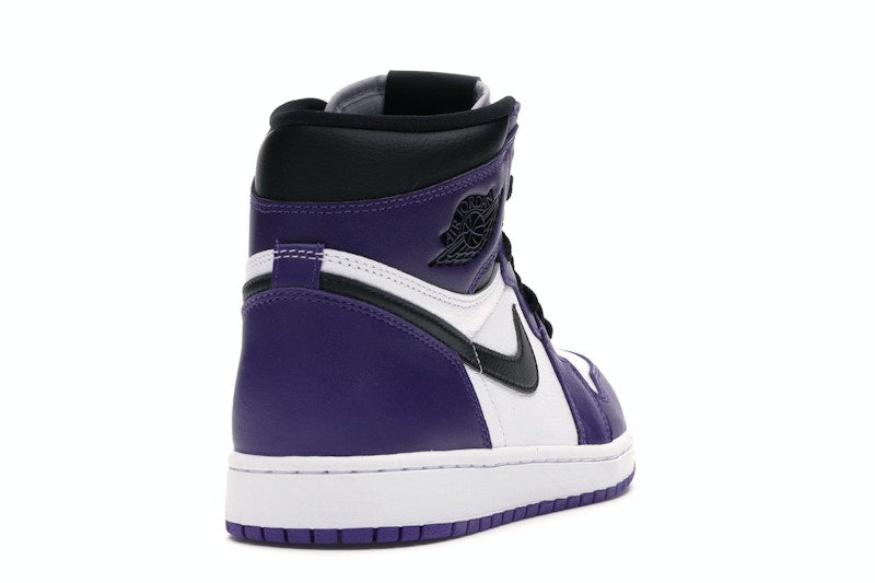 Air Jordan 1 Retro High Court Purple White, vista a 360 gradi 30 di 36