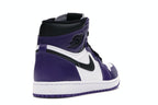 Air Jordan 1 Retro High Court Purple White, vista a 360 gradi 31 di 36