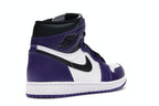 Air Jordan 1 Retro High Court Purple White, vista a 360 gradi 32 di 36