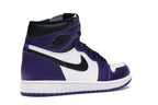 Air Jordan 1 Retro High Court Purple White, vista a 360 gradi 33 di 36