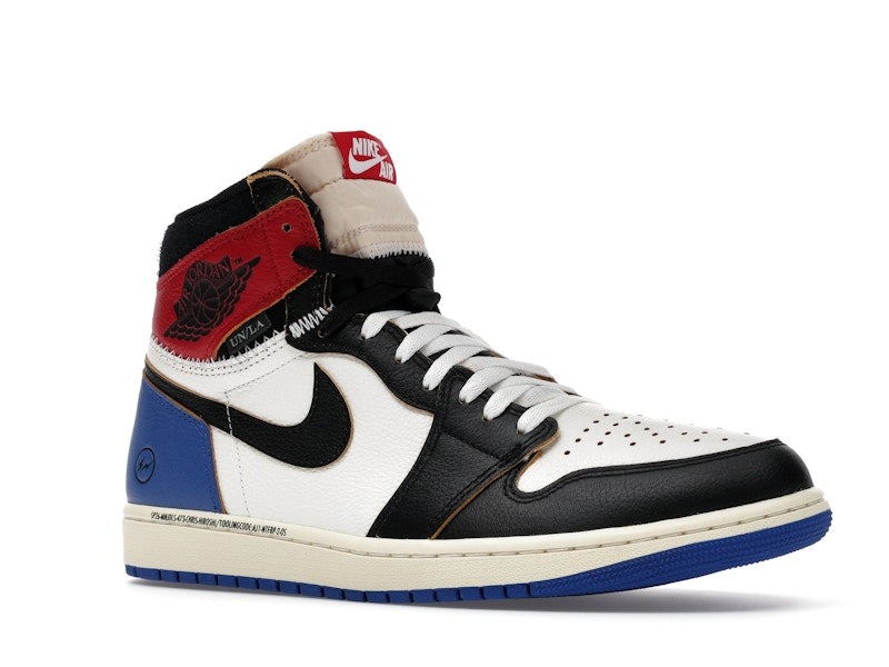Air Jordan 1 Retro High OG SP Fragment X Union La Varsity Red Sport Royal, vista a 360 gradi 4 di 36