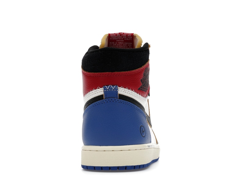 Air Jordan 1 Retro High OG SP Fragment X Union La Varsity Red Sport Royal, vista a 360 gradi 28 di 36