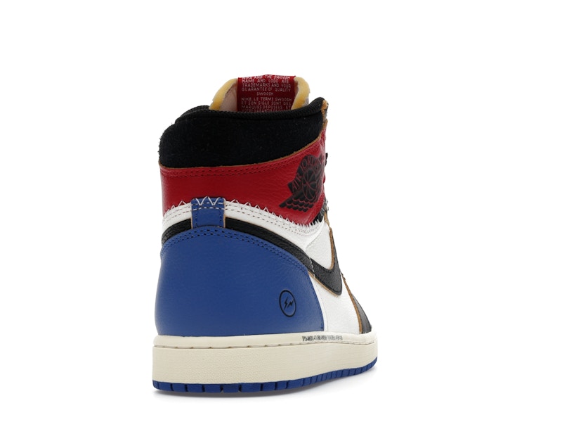 Air Jordan 1 Retro High OG SP Fragment X Union La Varsity Red Sport Royal, vista a 360 gradi 29 di 36
