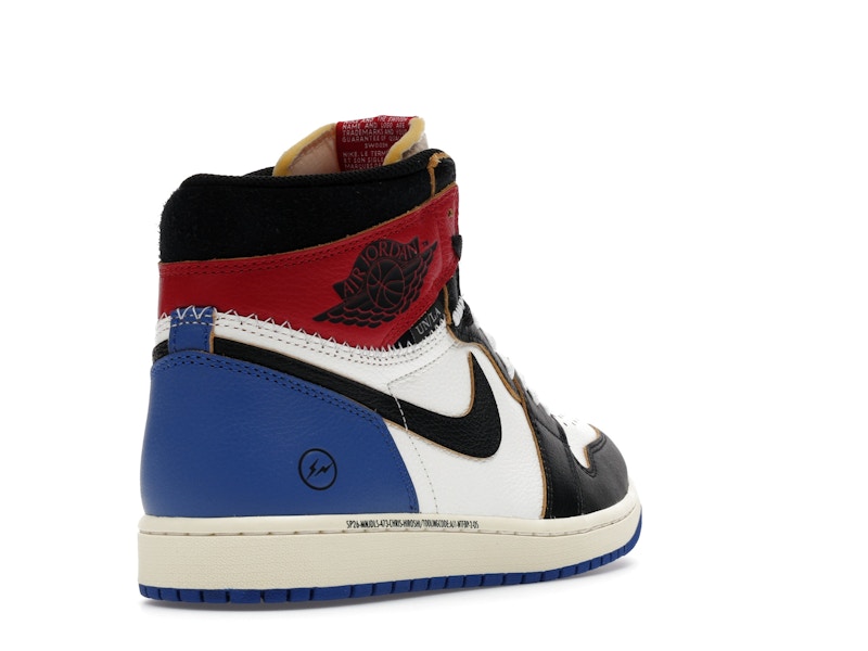 Air Jordan 1 Retro High OG SP Fragment X Union La Varsity Red Sport Royal, vista a 360 gradi 31 di 36