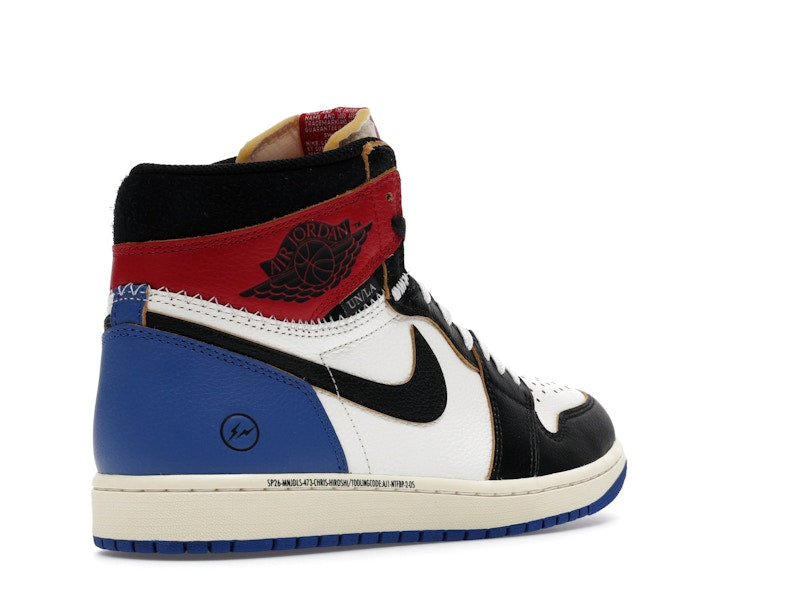 Air Jordan 1 Retro High OG SP Fragment X Union La Varsity Red Sport Royal, vista a 360 gradi 32 di 36
