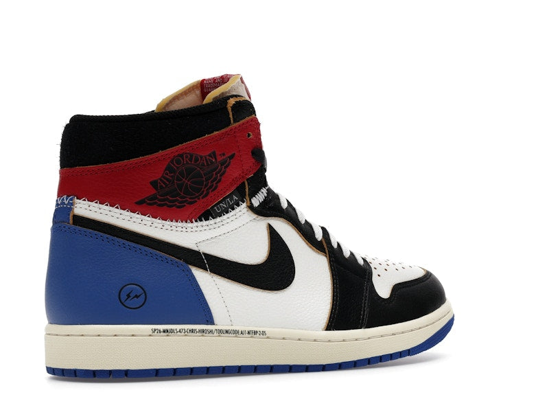 Air Jordan 1 Retro High OG SP Fragment X Union La Varsity Red Sport Royal, vista a 360 gradi 33 di 36