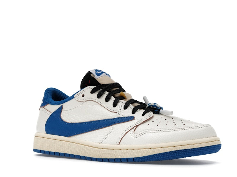 Air Jordan 1 Retro Low OG SP Fragment x Travis Scott Sail Military Blue