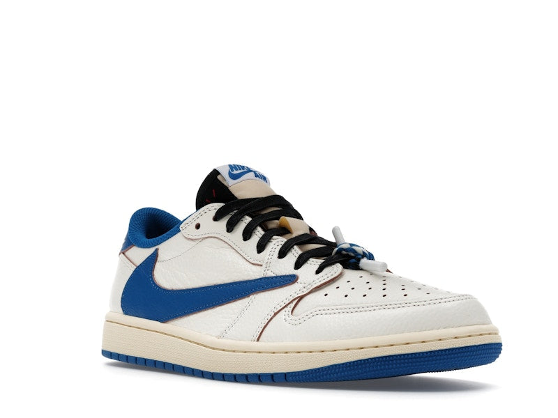 Air Jordan 1 Retro Low OG SP Fragment x Travis Scott Sail Military Blue