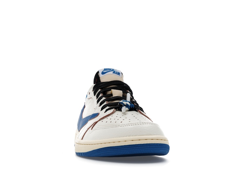 Air Jordan 1 Retro Low OG SP Fragment x Travis Scott Sail Military Blue