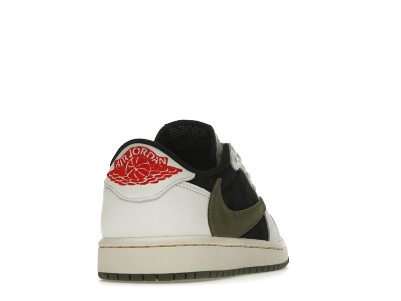 Air Jordan 1 Retro Low OG SP Travis Scott Olive (W), vista a 360 gradi 30 di 36