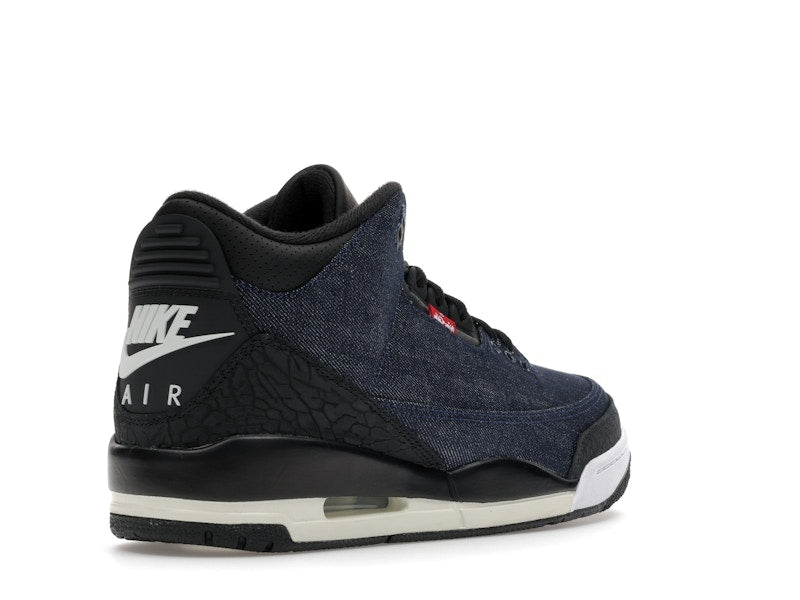 Air Jordan 3 Retro Levi's Indigo, vista a 360 gradi 32 di 36