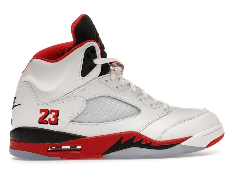 Air Jordan 5 Retro Fire Red Black Tongue (2025), vista a 360 gradi 36 di 36