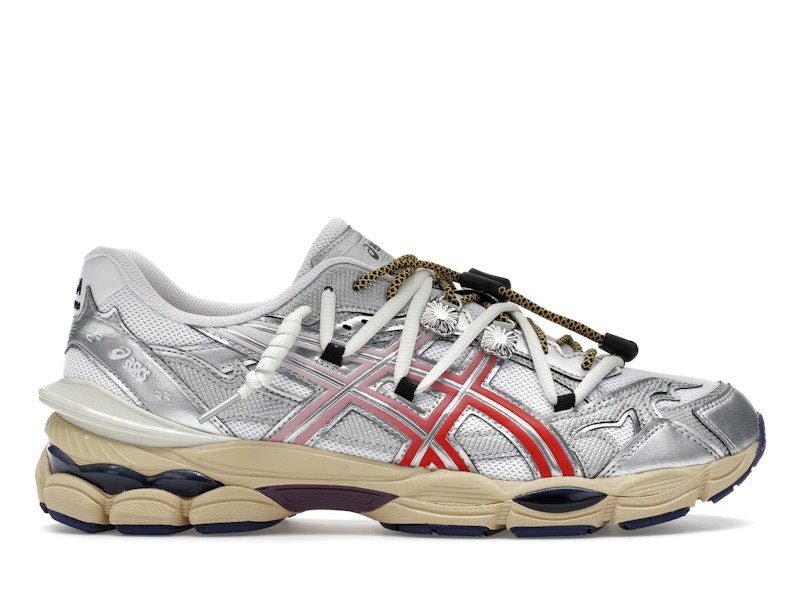 Asics Gel-Cumulus 16 Toga White Red Pure Silver, vista a 360 gradi 1 di 36