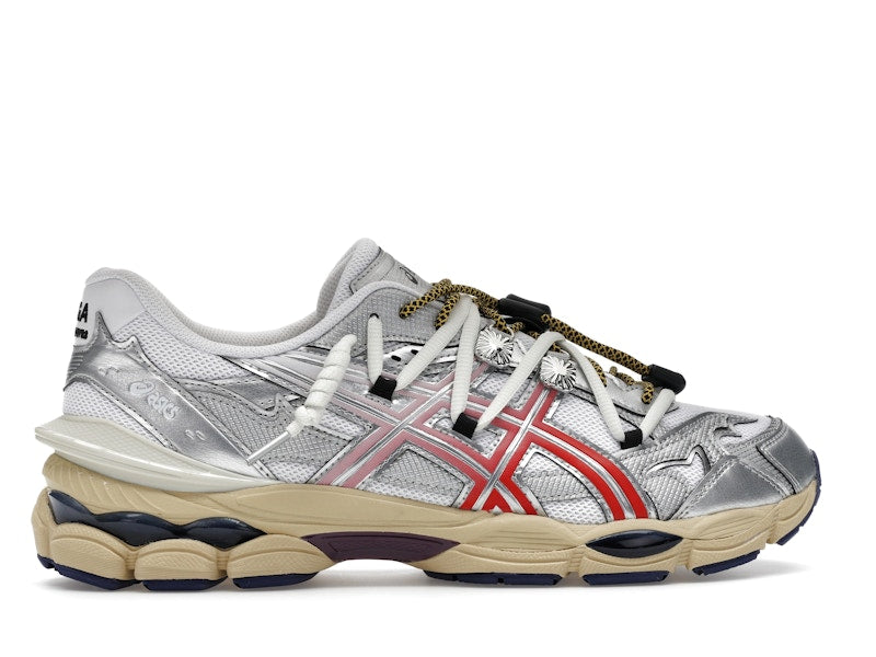 Asics Gel-Cumulus 16 Toga White Red Pure Silver, vista a 360 gradi 36 di 36